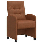 Esszimmerstühle mit Rollen 2 pcs Braun 58 x 67 x 97 cm