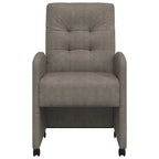 Esszimmerstühle mit Rollen 2 pcs Grau 58 x 67 x 97 cm