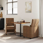 Esszimmerstühle mit Rollen 2 pcs Braun 58 x 67 x 97 cm