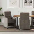 Esszimmerstühle mit Rollen 2 pcs Dunkelgrau 58 x 67 x 97 cm