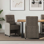Esszimmerstühle mit Rollen 2 pcs Dunkelgrau 58 x 67 x 97 cm