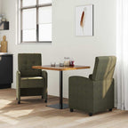 Esszimmerstühle mit Rollen 2 pcs Armeegrün 58 x 67 x 97 cm