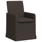 Esszimmerstühle 2 pcs Dunkelgrau 57 x 67 x 95 cm Leinen