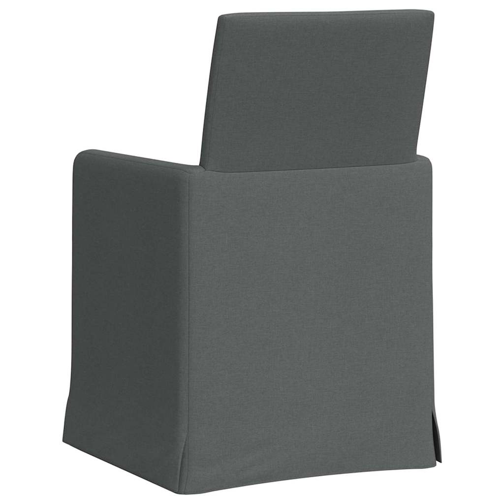 Esszimmerstühle 2 pcs Dunkelgrau 57 x 67 x 95 cm Stoff