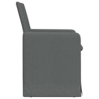 Esszimmerstühle 2 pcs Dunkelgrau 57 x 67 x 95 cm Stoff