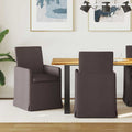 Esszimmerstühle 2 pcs Dunkelbraun 57 x 67 x 95 cm Stoff