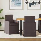 Esszimmerstühle 2 pcs Dunkelbraun 57 x 67 x 95 cm Stoff