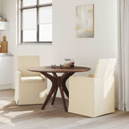 Esszimmerstühle 2 pcs Creme 57 x 67 x 95 cm Stoff
