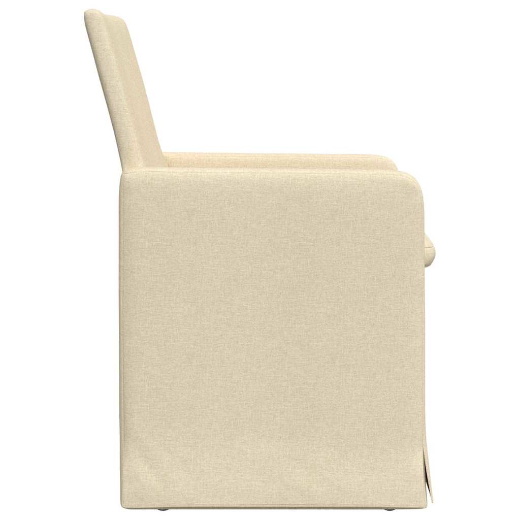Esszimmerstühle 2 pcs Creme 57 x 67 x 95 cm Stoff