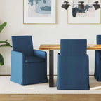 Esszimmerstühle 2 pcs Blau 57 x 67 x 95 cm Stoff