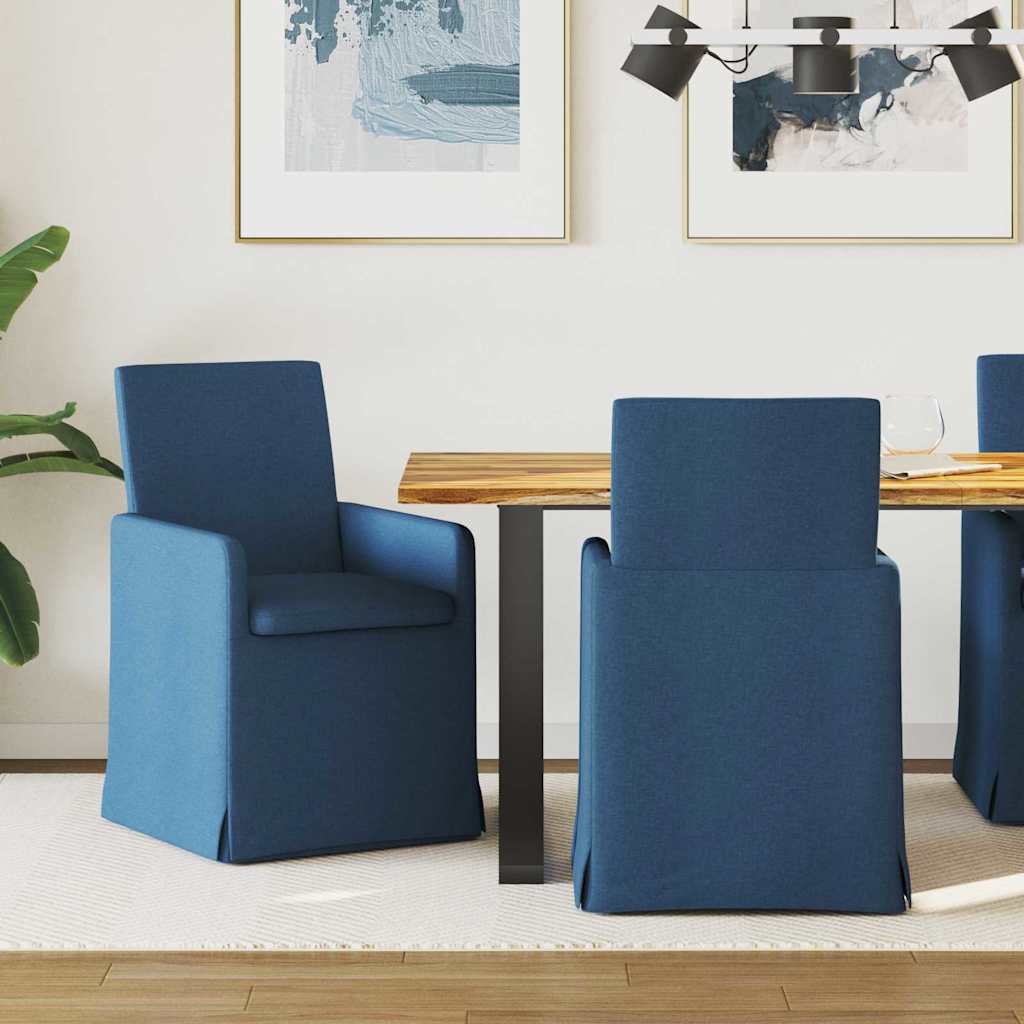Esszimmerstühle 2 pcs Blau 57 x 67 x 95 cm Stoff