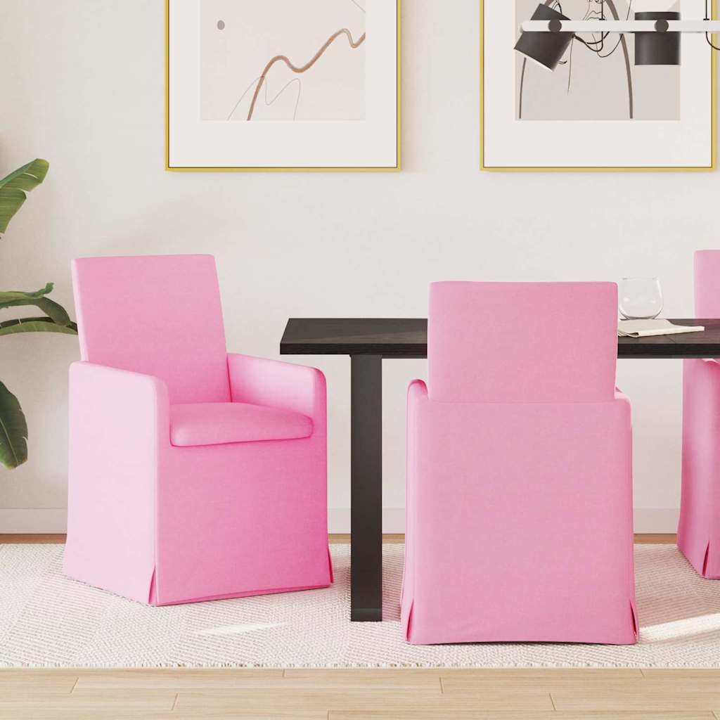 Esszimmerstühle 2 pcs Rosa 57 x 67 x 95 cm Stoff