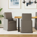 Esszimmerstühle 2 pcs Hellgrau 57 x 67 x 98 cm Leinen