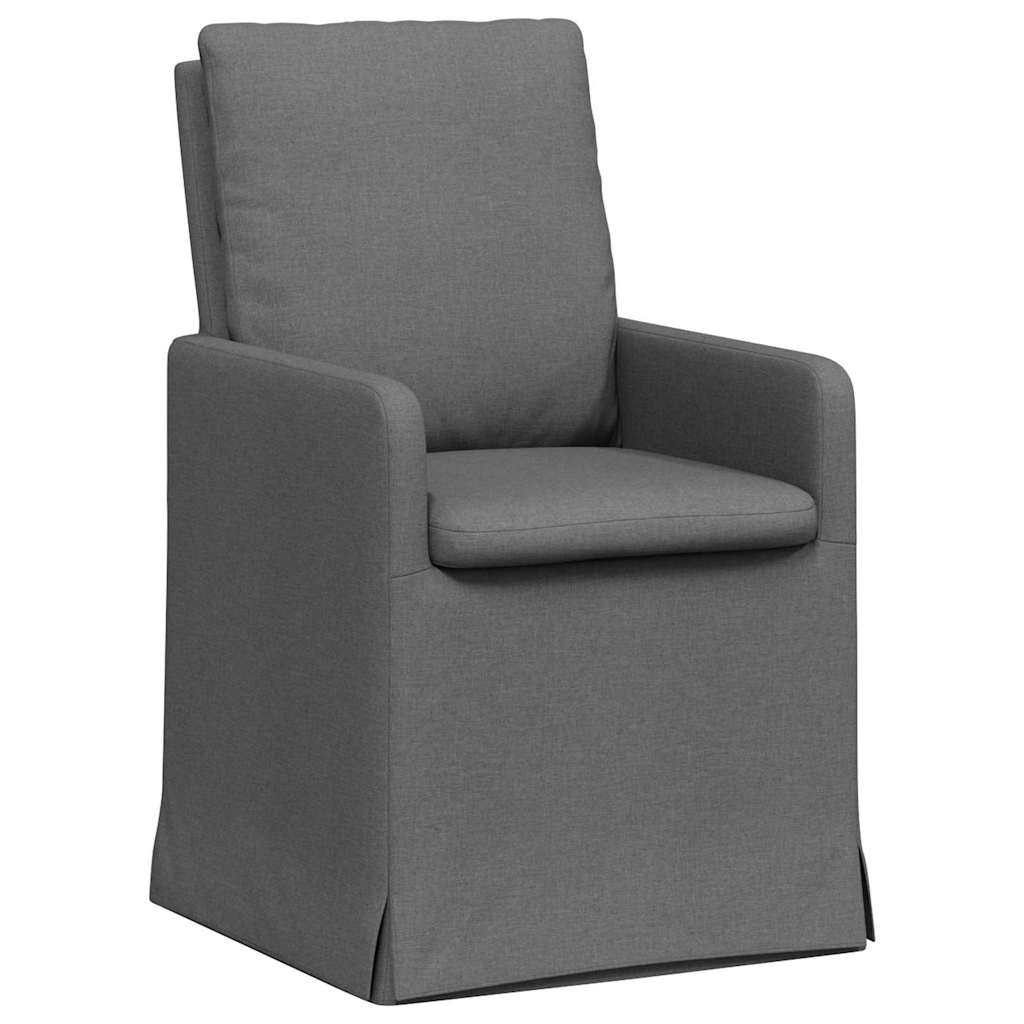 Esszimmerstühle 2 pcs Dunkelgrau 57 x 67 x 98 cm Stoff