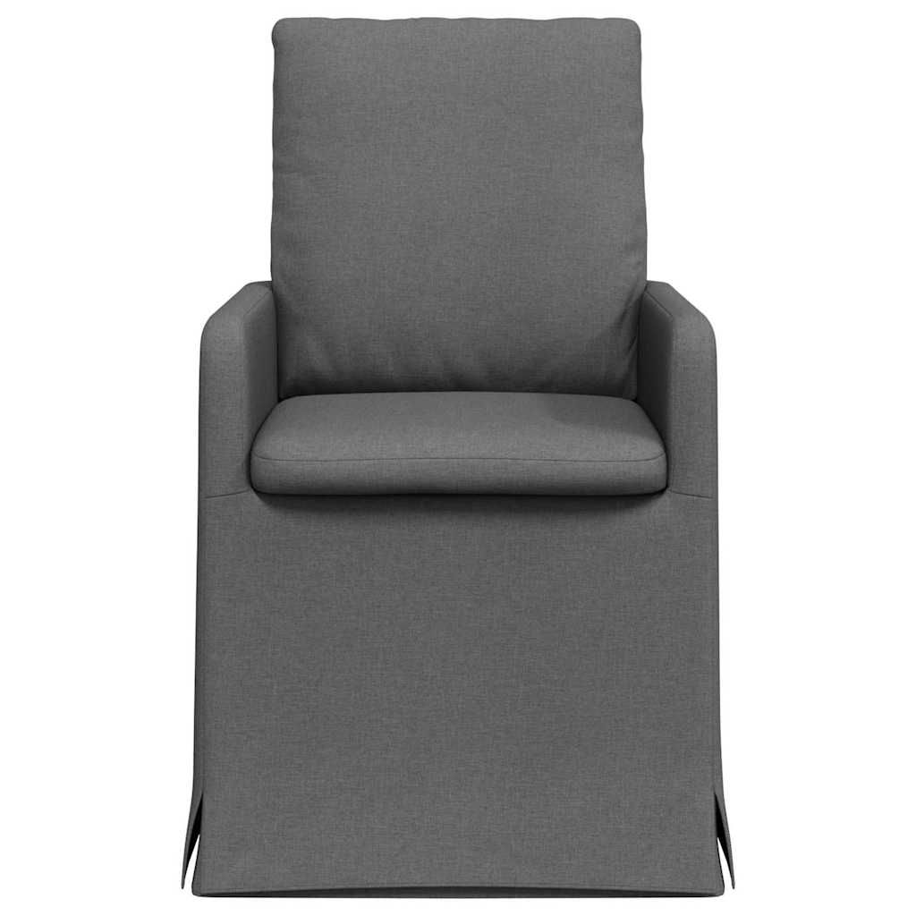 Esszimmerstühle 2 pcs Dunkelgrau 57 x 67 x 98 cm Stoff