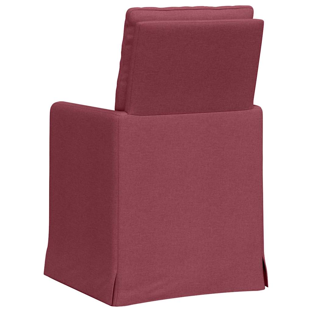 Esszimmerstühle 2 pcs Weinrot 57 x 67 x 98 cm Stoff