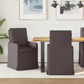 Esszimmerstühle 2 pcs Dunkelbraun 57 x 67 x 98 cm Stoff