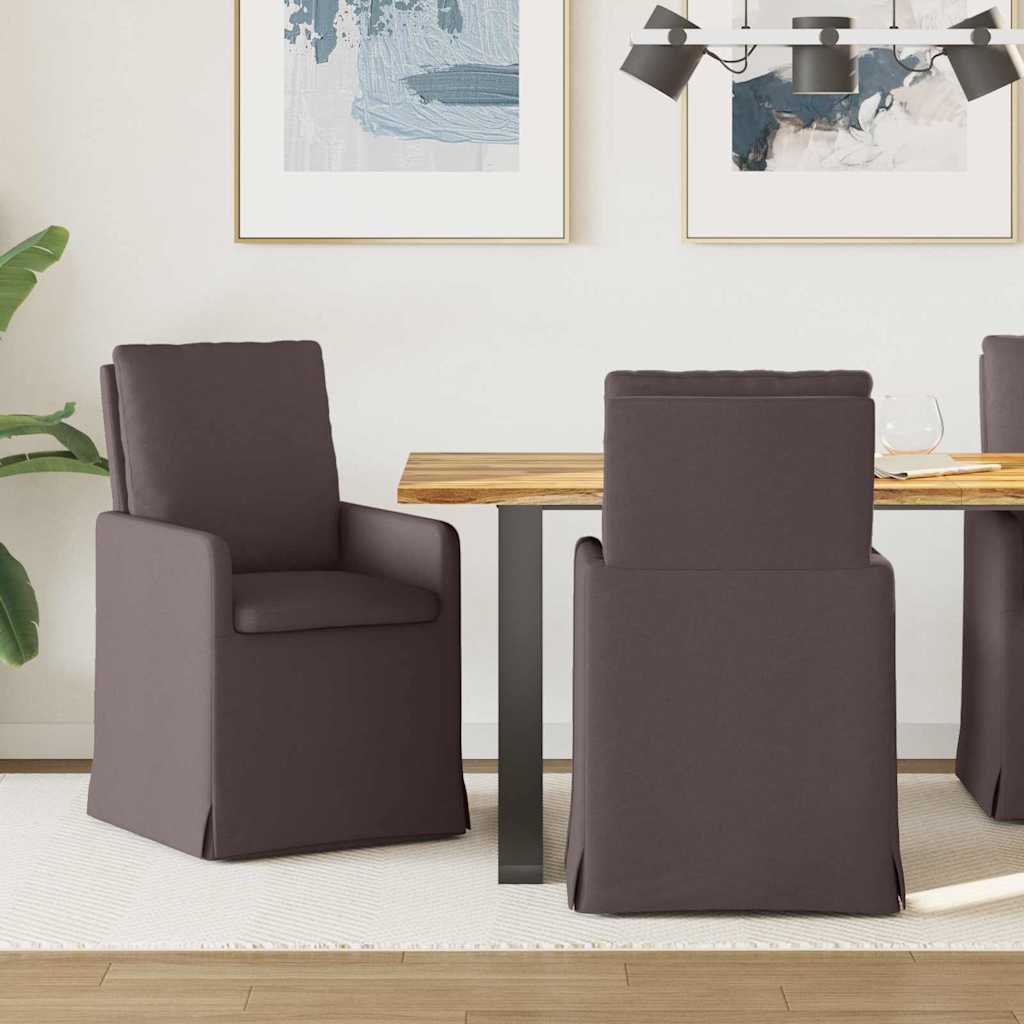 Esszimmerstühle 2 pcs Dunkelbraun 57 x 67 x 98 cm Stoff