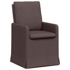 Esszimmerstühle 2 pcs Dunkelbraun 57 x 67 x 98 cm Stoff