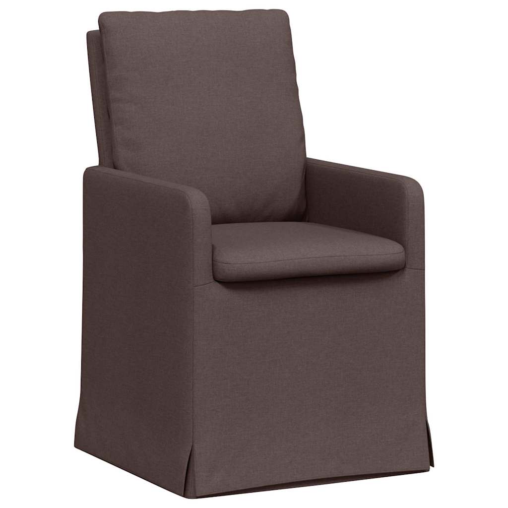 Esszimmerstühle 2 pcs Dunkelbraun 57 x 67 x 98 cm Stoff