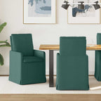 Esszimmerstühle 2 pcs Dunkelgrün 57 x 67 x 98 cm Stoff