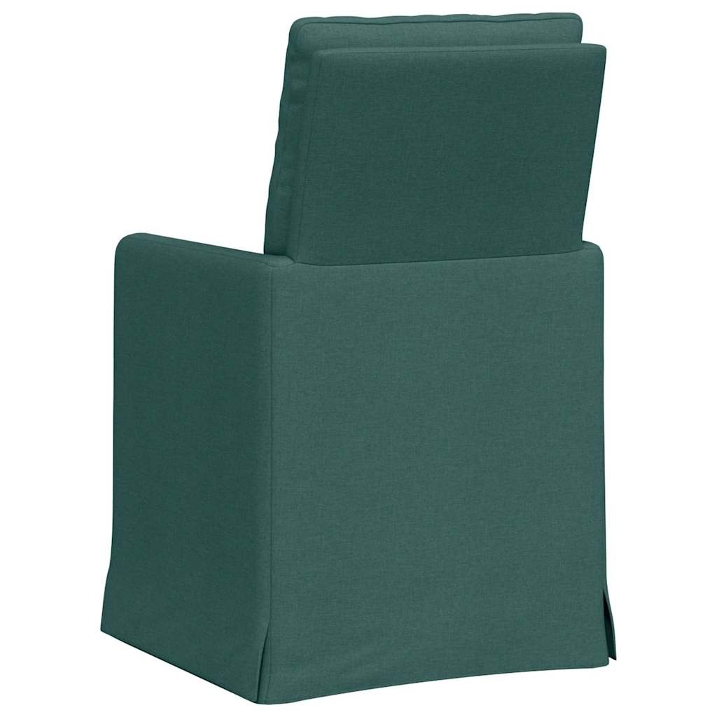 Esszimmerstühle 2 pcs Dunkelgrün 57 x 67 x 98 cm Stoff