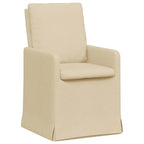Esszimmerstühle 2 pcs Creme 57 x 67 x 98 cm Stoff