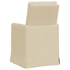 Esszimmerstühle 2 pcs Creme 57 x 67 x 98 cm Stoff