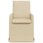 Esszimmerstühle 2 pcs Creme 57 x 67 x 98 cm Stoff