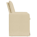 Esszimmerstühle 2 pcs Creme 57 x 67 x 98 cm Stoff