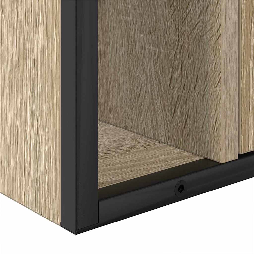 Badezimmermöbel-Set mit Regal 3 pcs Sonoma-Eiche Holzwerkstoff