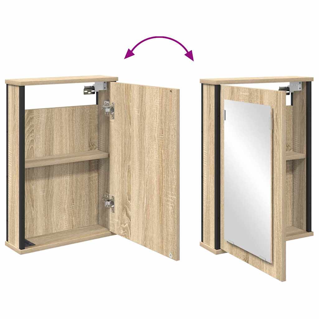 Badezimmermöbel-Set mit Regal 4 pcs Sonoma-Eiche Holzwerkstoff
