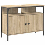Badezimmermöbel-Set mit Regal 4 pcs Sonoma-Eiche Holzwerkstoff