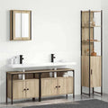 Badezimmermöbel-Set mit Regal 4 pcs Sonoma-Eiche Holzwerkstoff
