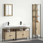 Badezimmermöbel-Set mit Regal 4 pcs Sonoma-Eiche Holzwerkstoff