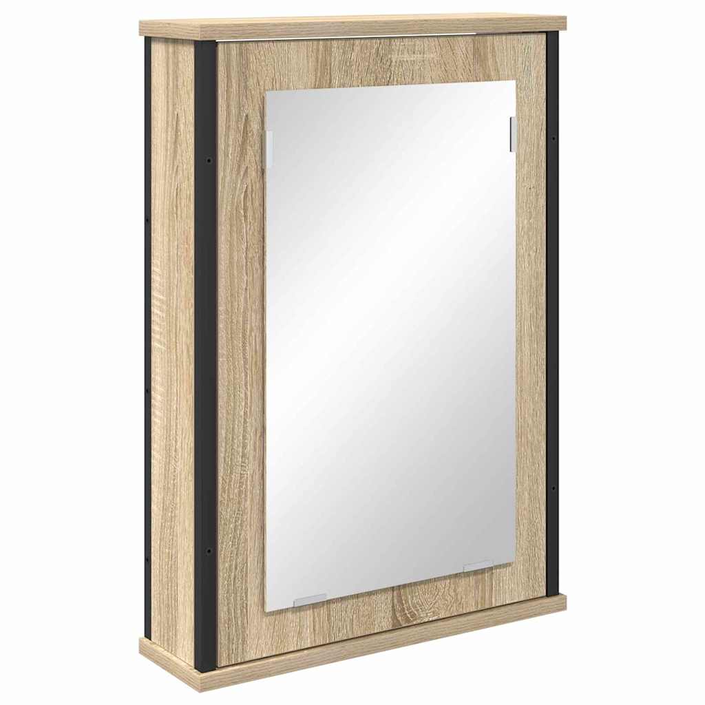 Badezimmermöbel-Set mit Regal 4 pcs Sonoma-Eiche Holzwerkstoff