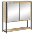 Badezimmermöbel-Set mit Regal 4 pcs Sonoma-Eiche Holzwerkstoff