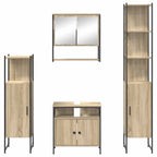Badezimmermöbel-Set mit Regal 4 pcs Sonoma-Eiche Holzwerkstoff