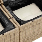 Gartensofa-set mit Speicher 10 pcs Braun Poly-Rattan