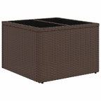 Sofa Set mit Kissen 5 pcs Braun und Creme Poly-Rattan