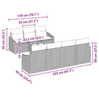 Sofa Set mit Kissen 8 pcs Braun und Creme Poly-Rattan
