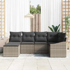 Garten Essgruppe mit Kissen mit Speicher 6 pcs Grau