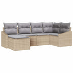Garten Essgruppe mit Kissen 6 pcs Beige und Hellgrau