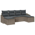 Garten Essgruppe mit Kissen mit Speicher 6 pcs Grau