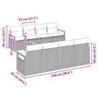 Gartensofa-set mit Speicher 9 pcs Schwarz Poly-Rattan
