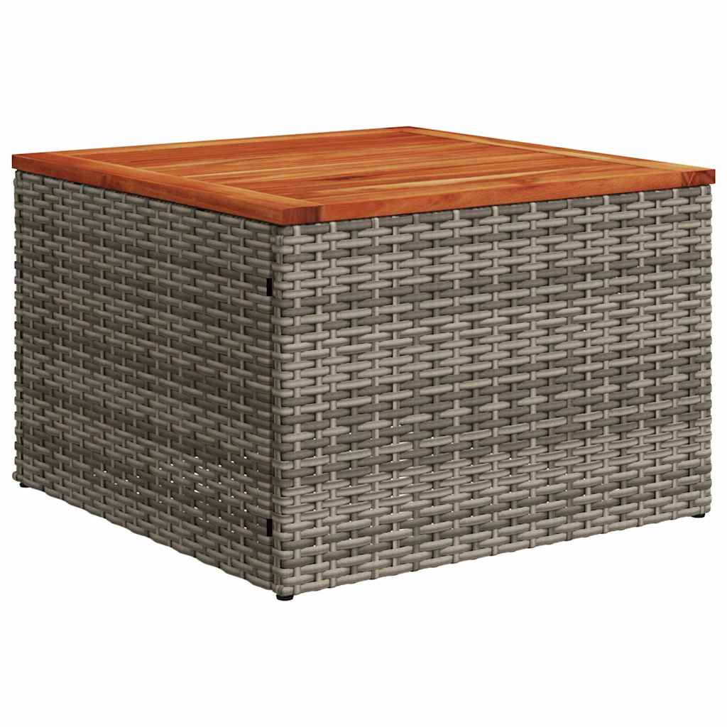 Gartensofa-set mit Speicher 7 pcs Grau Poly-Rattan