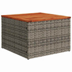 Gartensofa-set 8 pcs Grau und Marineblau Poly-Rattan