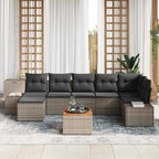 Garten-Sofa-Set 8 pcs Grau
