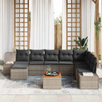 Garten-Sofa-Set 9 pcs Grau
