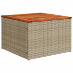 Garten-Sofa-Set mit Kissen mit Speicher 7 pcs Beige Poly Rattan